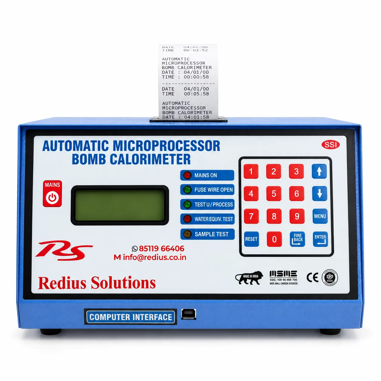 Automatic Microprocessor Based Bomb Calorimeter with 0.001 Resolution