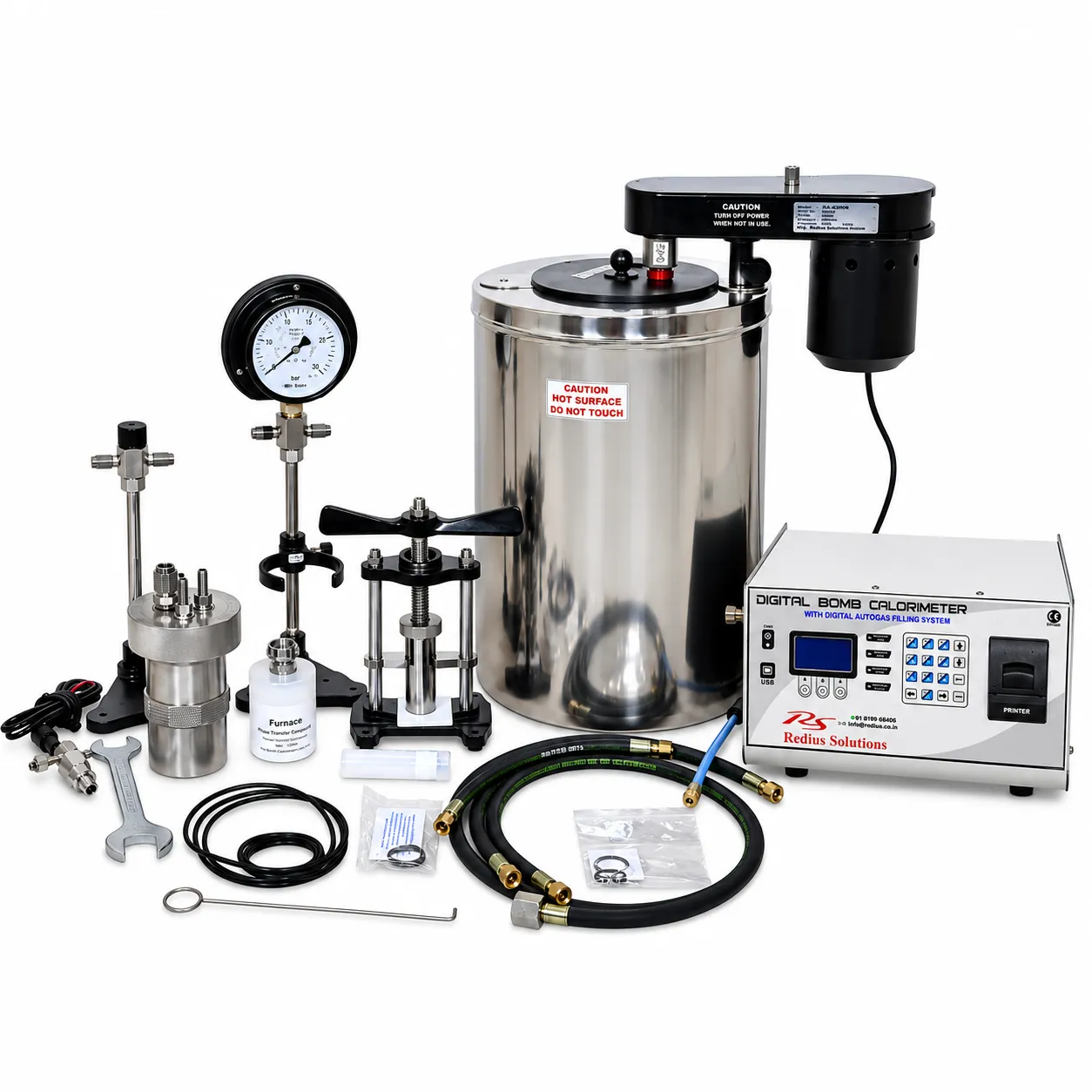 Automatic Bomb Calorimeter with Auto Gas Filling